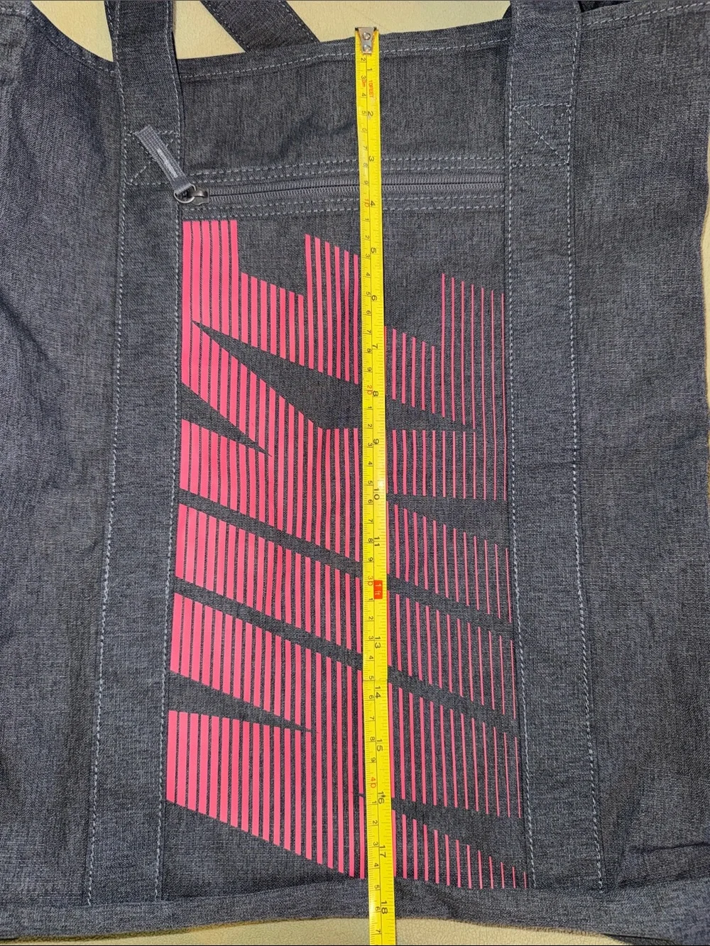 Nike Navy Gym|Tote Bag with Pink Graphic Stripe